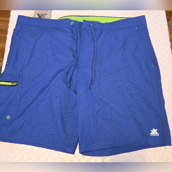 ZeroXposur Other - ZeroXposur Swim Trunks Mens 2XL Blue Geometric Stretch UPF 50 Lined Drawstring